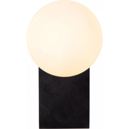 Kinkiet łazienkowy szklana kula Tassa LED 14,3cm opal / czarny Lucide