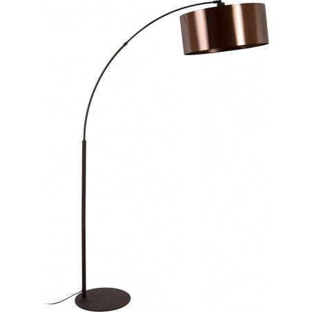 Lampa podłogowa łukowa Rankos 110cm H185cm rdzawy brąz / czarny Lucide
