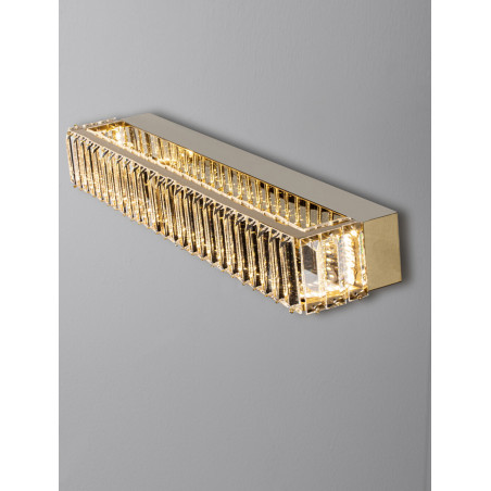 Kinkiet kryształowy glamour Queen LED II 60cm przeźroczysty / złoty