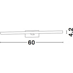 Kinkiet łazienkowy nowoczesny Rosco LED 60cm chrom