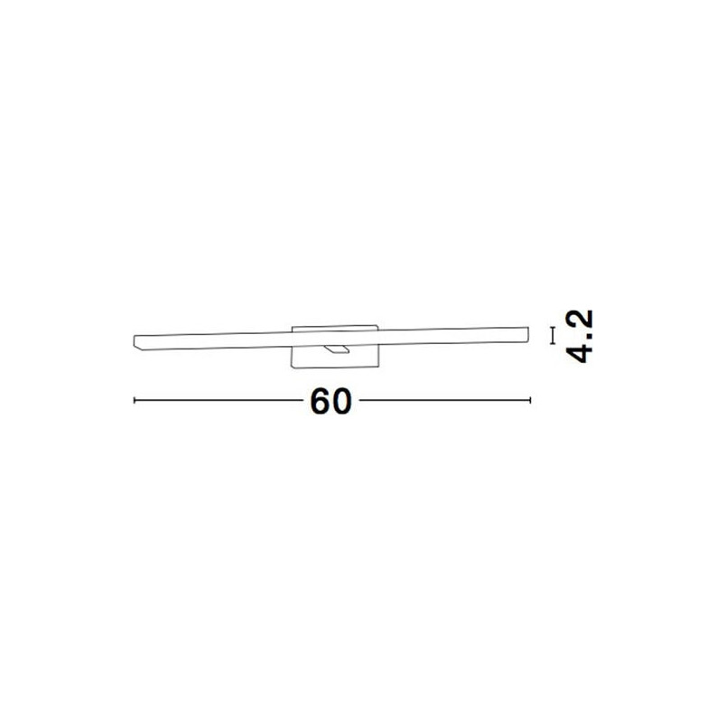 Kinkiet łazienkowy nowoczesny Rosco LED 60cm chrom
