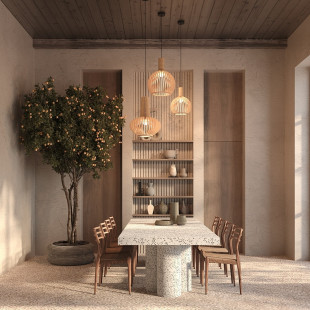 Lampa wiszące ze sklejki Roots III 35cm Maytoni