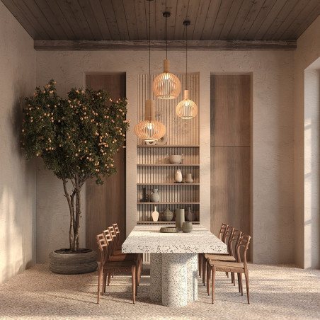 Lampa wiszące ze sklejki Roots III 35cm Maytoni