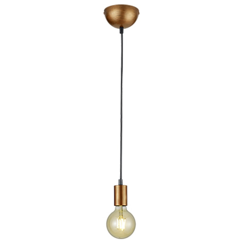 Lampa wisząca "żarówka" Cord 12cm postarzana miedź Trio