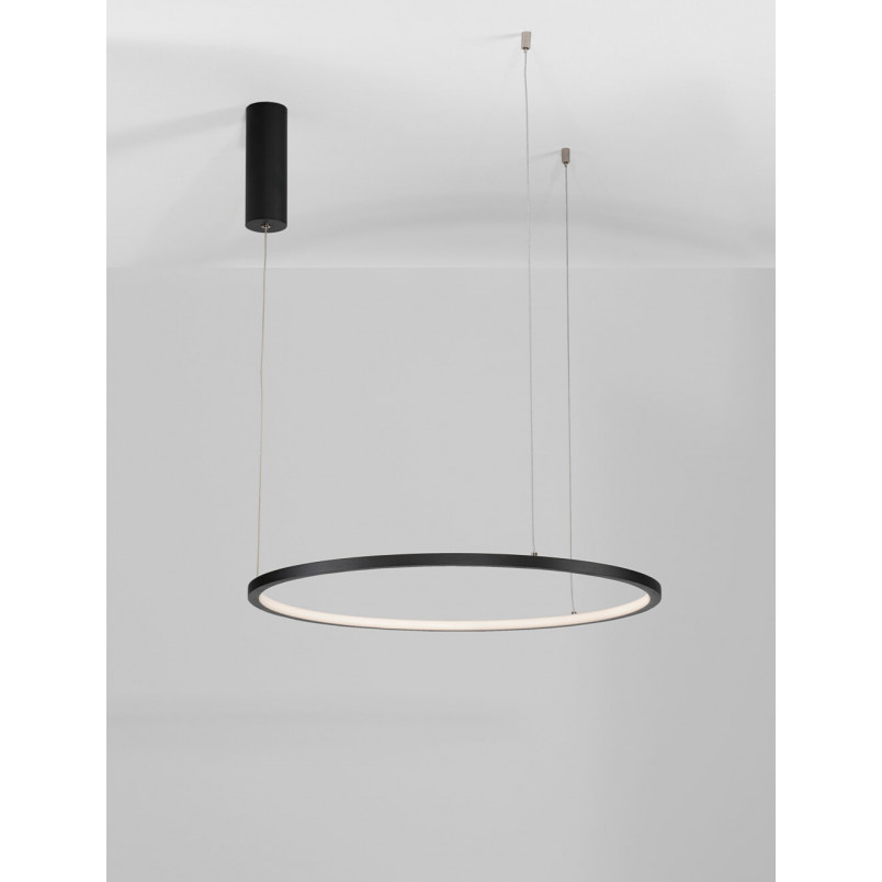 Lampa wisząca nowoczesna okrągła Cirkel LED 60cm czarna