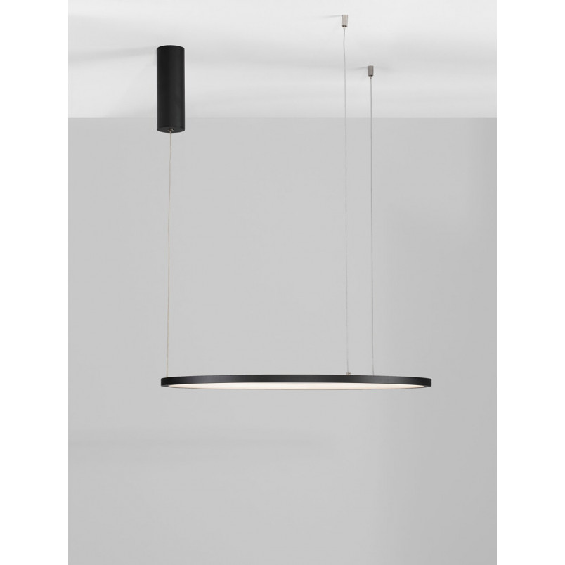 Lampa wisząca nowoczesna okrągła Cirkel LED 60cm czarna