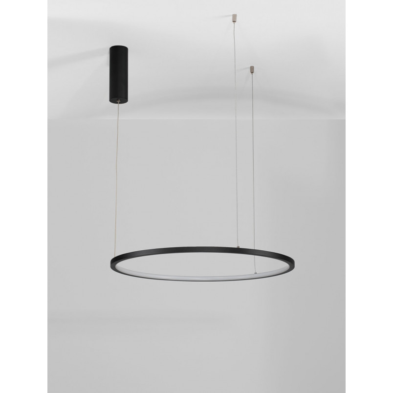Lampa wisząca nowoczesna okrągła Cirkel LED 60cm czarna