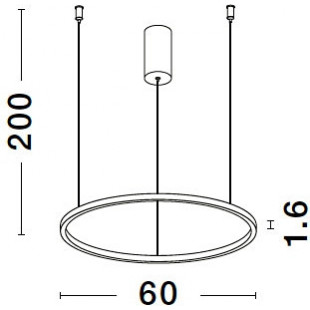 Lampa wisząca nowoczesna okrągła Cirkel LED 60cm czarna