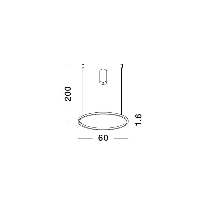 Lampa wisząca nowoczesna okrągła Cirkel LED 60cm czarna