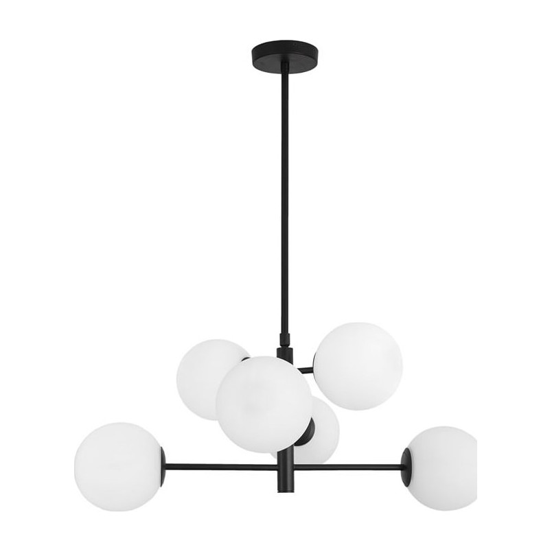 Lampa wisząca szklane kule Bola VI 70cm biało-czarna