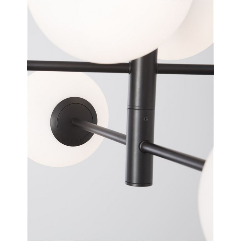 Lampa wisząca szklane kule Bola VI 70cm biało-czarna