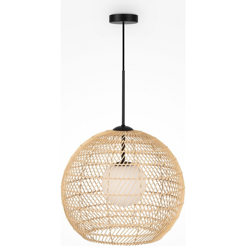 Lampa wisząca rattanowa kula boho Cane 40cm naturalna Maytoni