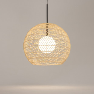 Lampa wisząca rattanowa kula boho Cane 40cm naturalna Maytoni