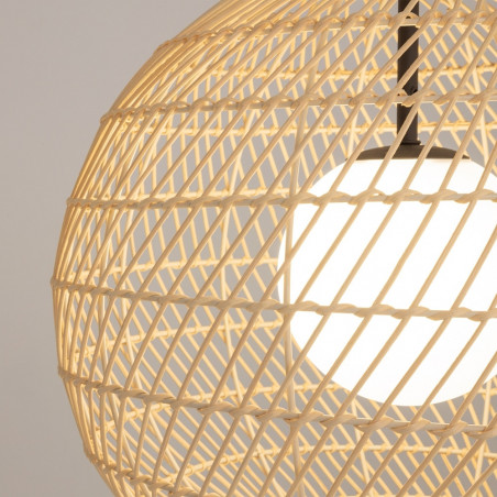 Lampa wisząca rattanowa kula boho Cane 40cm naturalna Maytoni