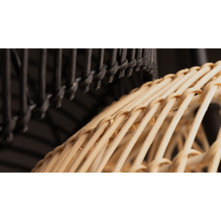Lampa wisząca rattanowa kula boho Cane 40cm naturalna Maytoni