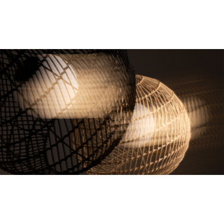 Lampa wisząca rattanowa kula boho Cane 40cm naturalna Maytoni