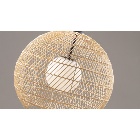 Lampa wisząca rattanowa kula boho Cane 40cm naturalna Maytoni