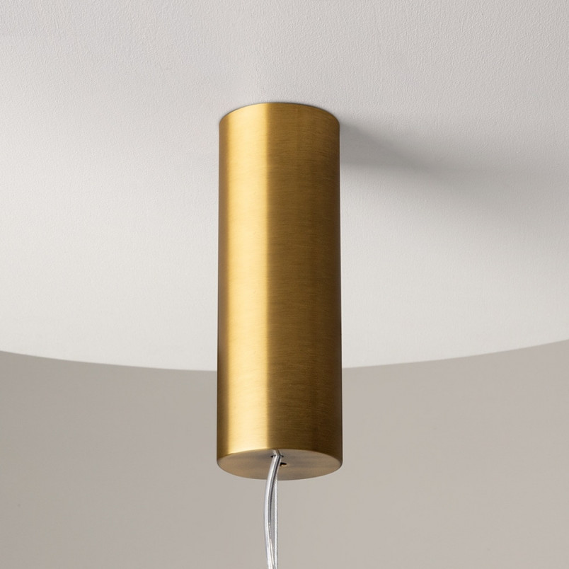 Lampa wisząca szklana podłużna Cosmo LED 98cm przeźroczysto-mosiężna Maytoni