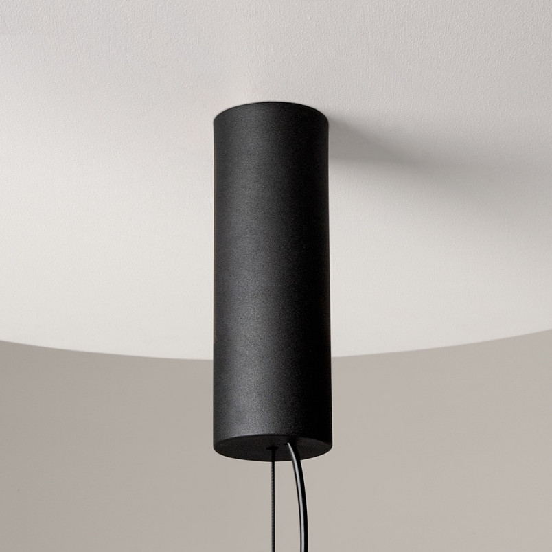 Lampa wisząca szklana podłużna Cosmo LED 98cm przeźroczysto-czarna Maytoni
