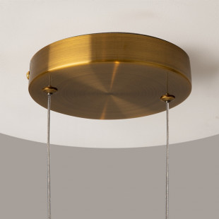 Lampa wisząca szklana na okręgu Lunare LED 32cm przeźroczysto-mosiężna Maytoni
