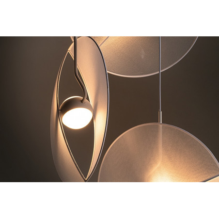 Lampa wisząca designerska Reflex III LED 73cm biała Maytoni