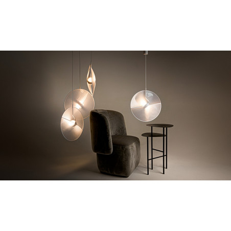 Lampa wisząca designerska Reflex III LED 73cm biała Maytoni