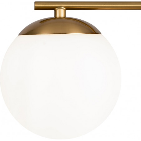 Kinkiet szklana kula retro Marble biały / mosiądz Maytoni