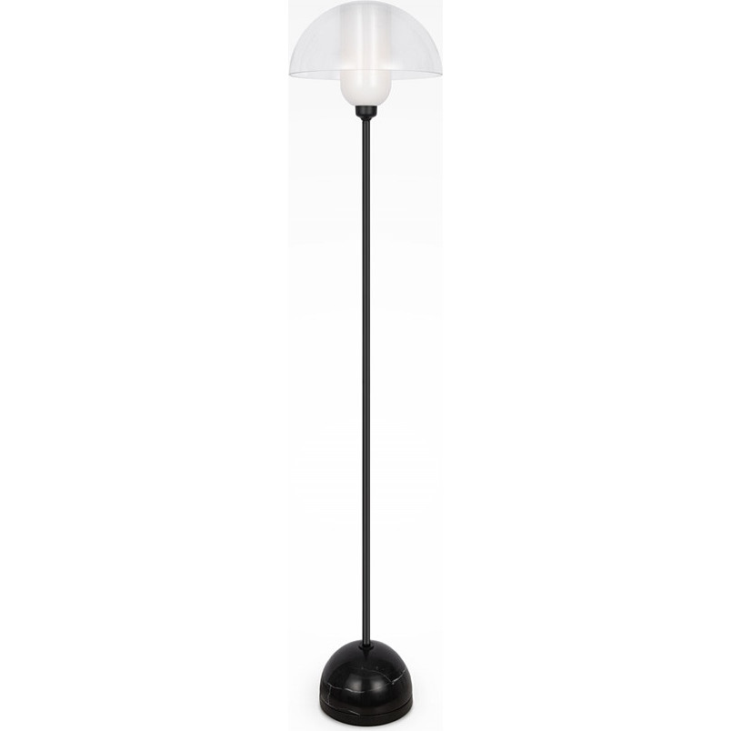 Lampa podłogowa szklana designerska Memory przeźroczysty / czarny Maytoni