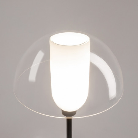 Lampa podłogowa szklana designerska Memory przeźroczysty / czarny Maytoni