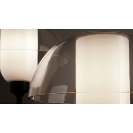 Lampa podłogowa szklana designerska Memory przeźroczysty / czarny Maytoni