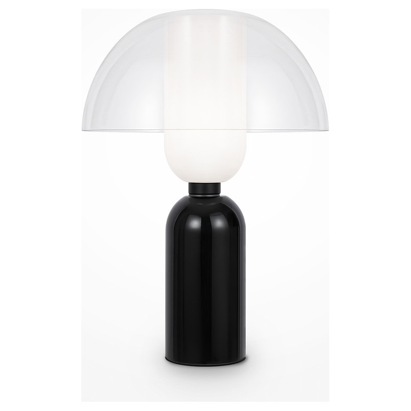 Lampa stołowa szklana designerska Memory przeźroczysty / czarny Maytoni