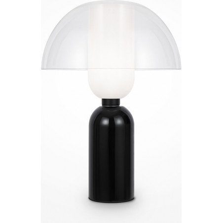 Lampa stołowa szklana designerska Memory przeźroczysty / czarny Maytoni