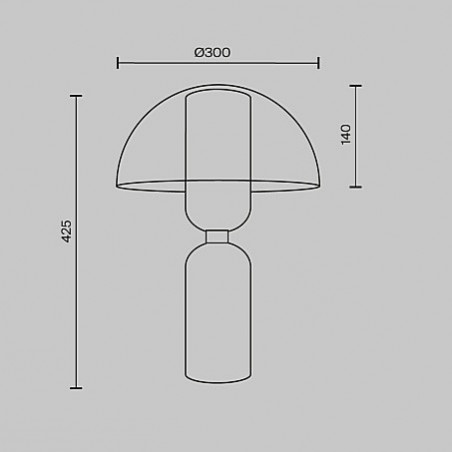 Lampa stołowa szklana designerska Memory przeźroczysty / czarny Maytoni