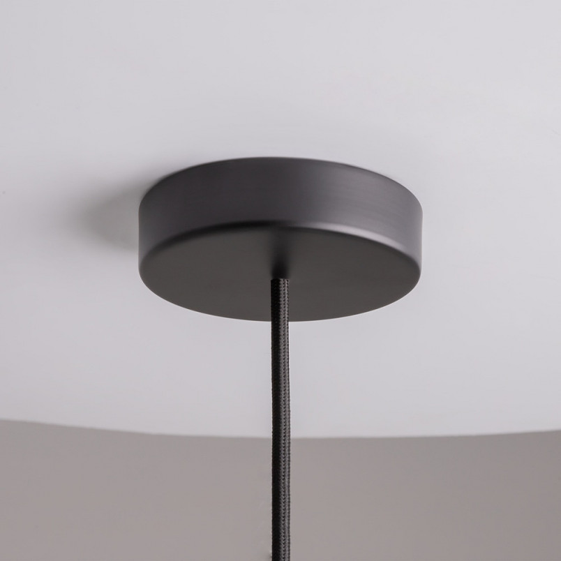 Lampa wisząca szklana designerska Memory 8cm biały / czarny Maytoni