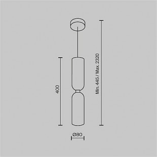 Lampa wisząca szklana designerska Memory 8cm biały / czarny Maytoni