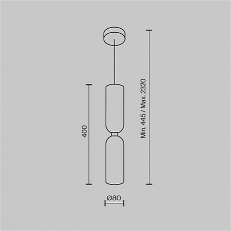 Lampa wisząca szklana designerska Memory 8cm biały / czarny Maytoni