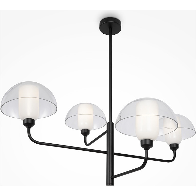 Lampa sufitowa szklana designerska Memory IV 90,6cm przeźroczysty / czarny Maytoni