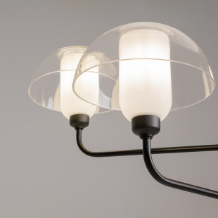 Lampa sufitowa szklana designerska Memory IV 90,6cm przeźroczysty / czarny Maytoni