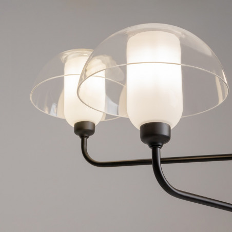 Lampa sufitowa szklana designerska Memory IV 90,6cm przeźroczysty / czarny Maytoni