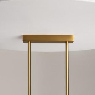 Lampa wisząca szklana podłużna Miracle V 110cm przeźroczysty / mosiężny Maytoni