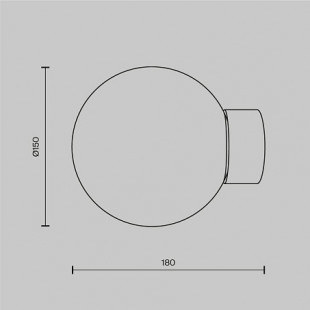 Kinkiet szklana kla Basic Form 15cm biało-złoty Maytoni