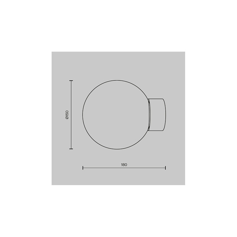 Kinkiet szklana kla Basic Form 15cm biało-złoty Maytoni