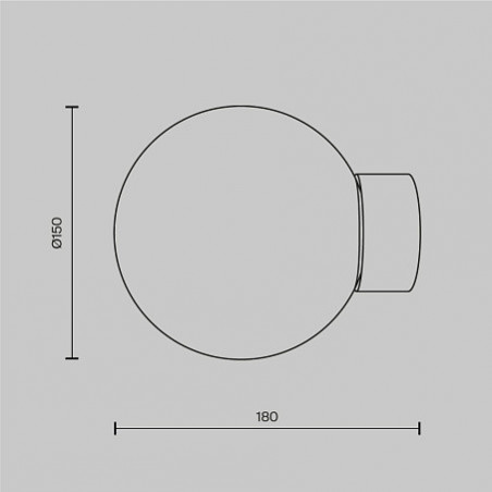 Kinkiet szklana kla Basic Form 15cm biało-złoty Maytoni