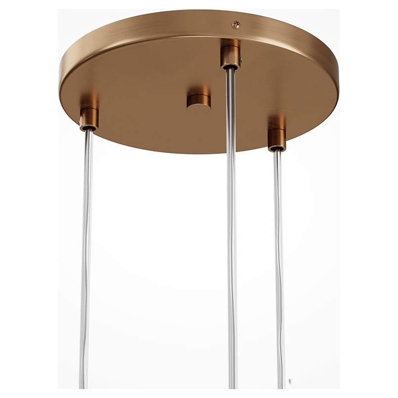 Lampa wisząca 3 szklane kule Basic Form 40cm przeźroczysto-złota Maytoni