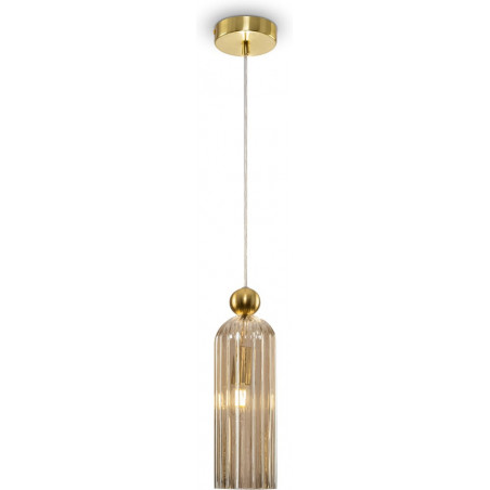Lampa wisząca szklana vintage Antic 10cm koniakowy / złoty Maytoni