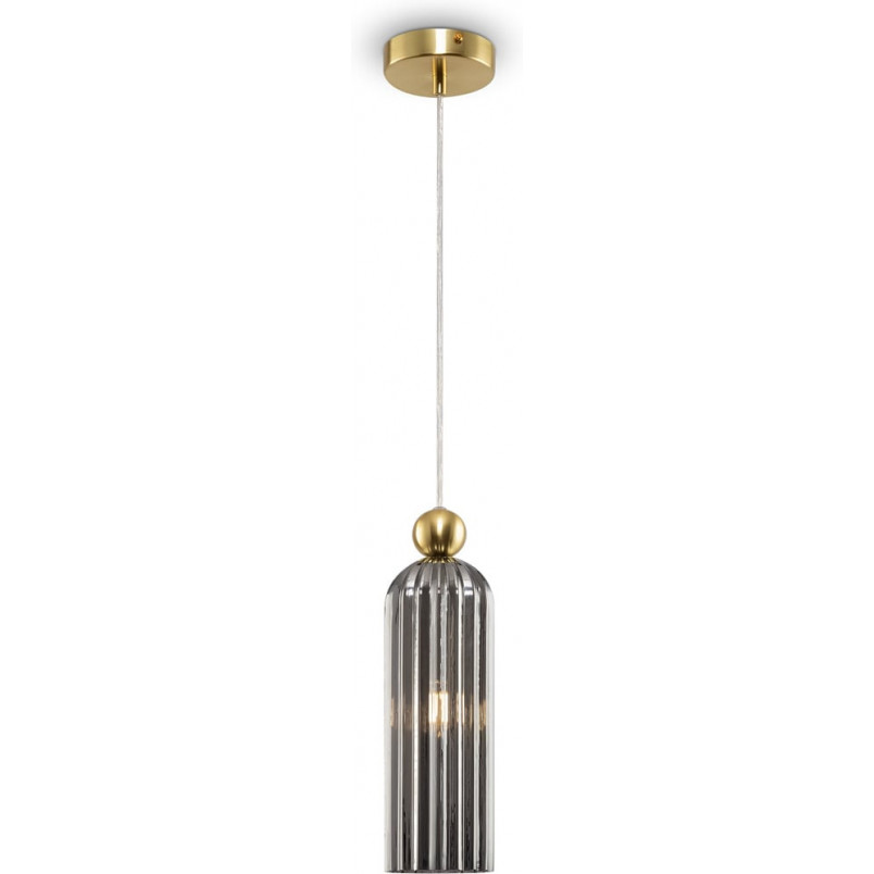 Lampa wisząca szklana vintage Antic 10cm szary / złoty Maytoni