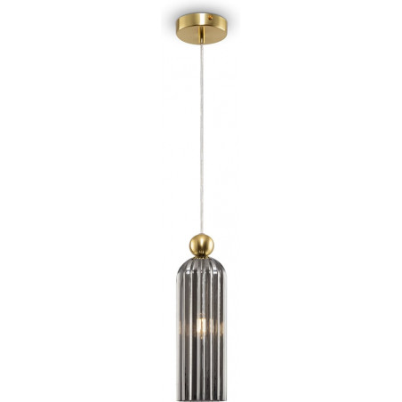 Lampa wisząca szklana vintage Antic 10cm szary / złoty Maytoni