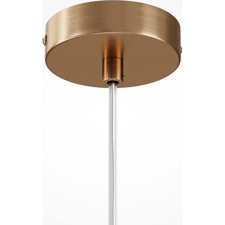 Lampa wisząca szklana kula Basic Form 20cm przeźroczysto-złota Maytoni
