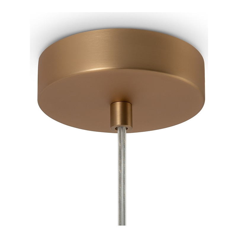 Lampa wisząca szklana kula Basic Form 15cm biało-złota Maytoni