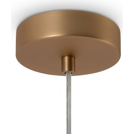 Lampa wisząca szklana kula Basic Form 15cm biało-złota Maytoni